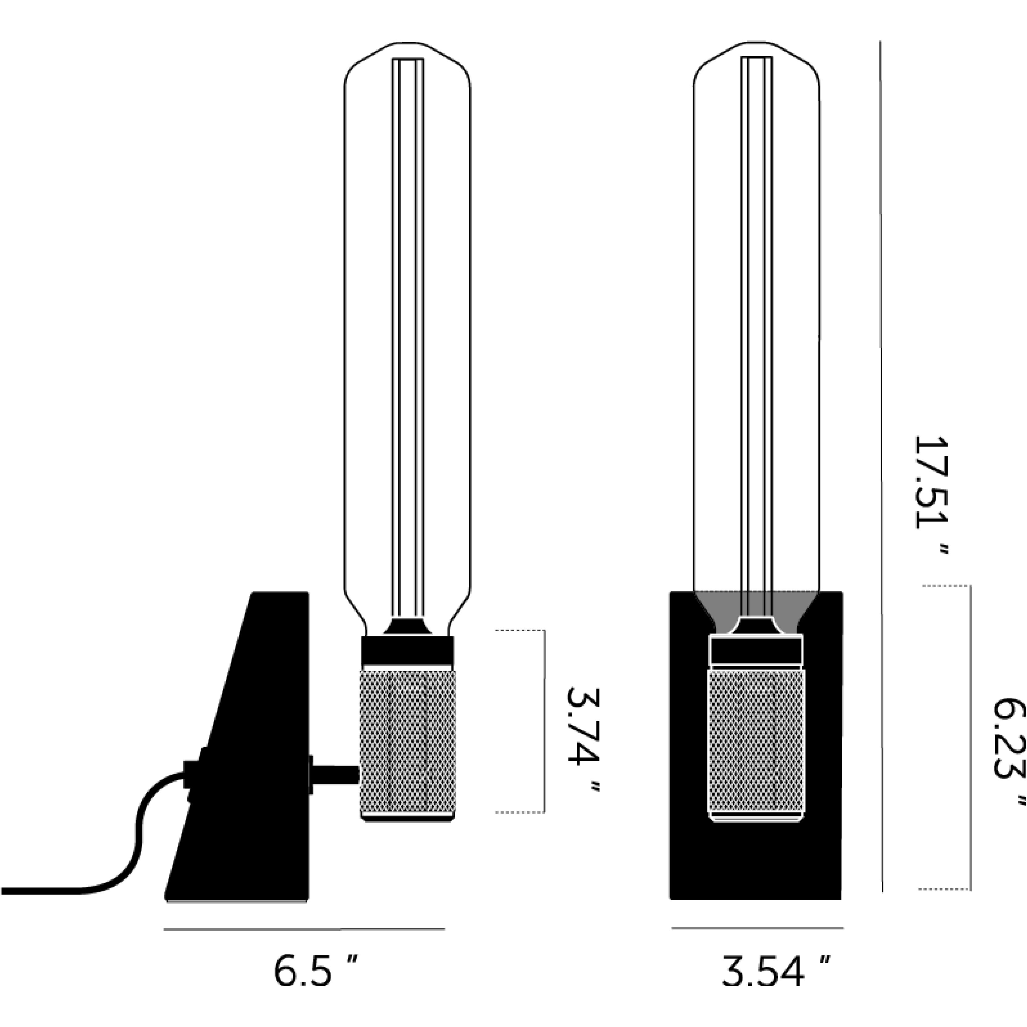Stoned 16.73 inch 5.00 watt Polished White Marble Table Light Portable Light