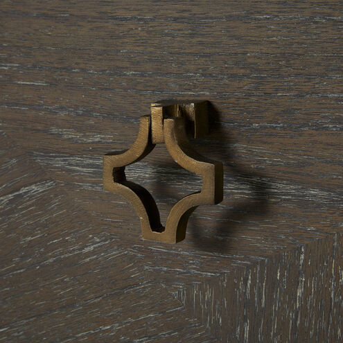 Kirsten Cerused White / Cerused Coal / Stained Brass Chest