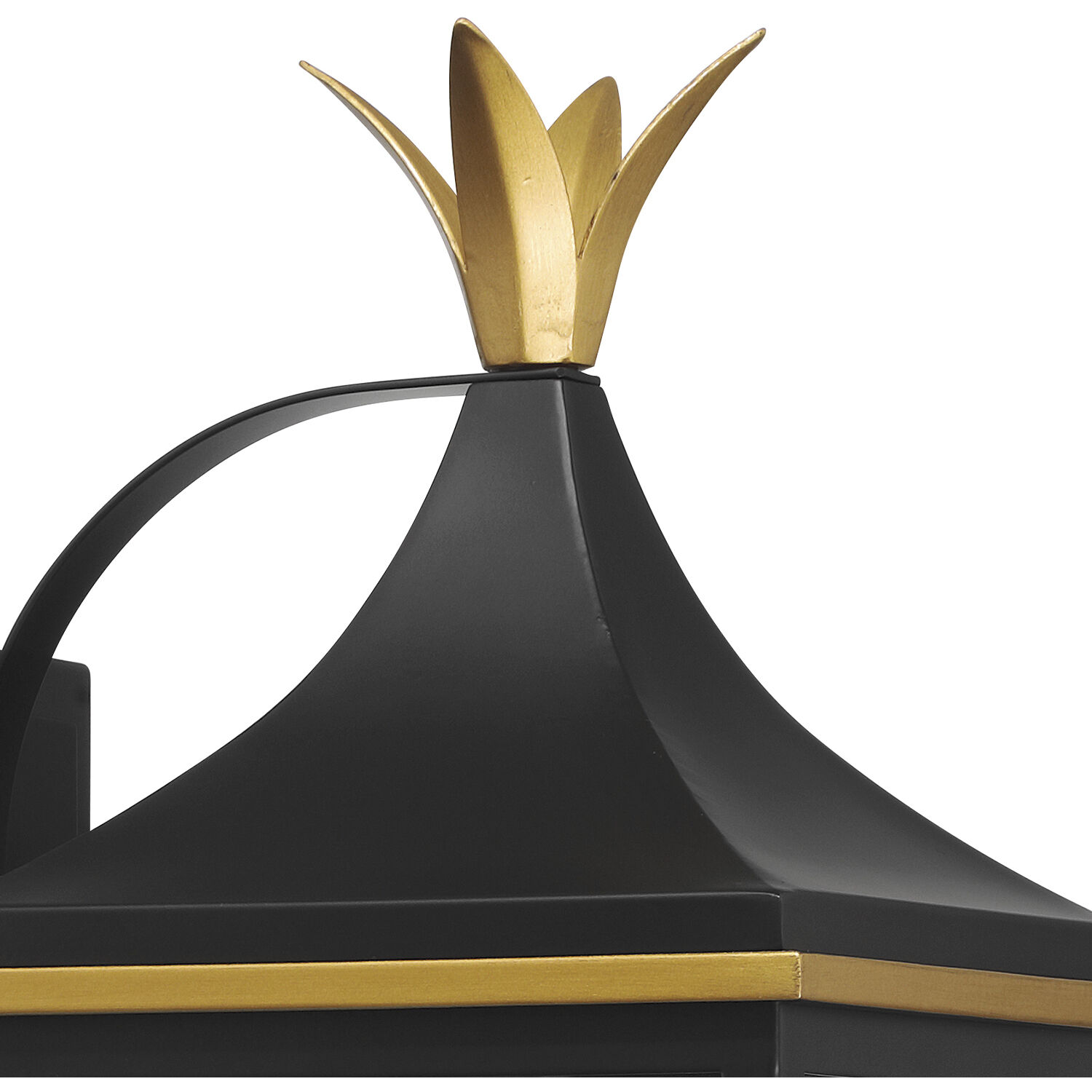 Simpson Wall Sconce Wall Light in Matte Black and Textured Gold