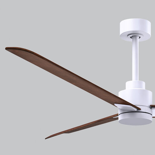Atlas Alessandra 56 inch Matte White with Walnut Tone Blades Indoor/Outdoor Ceiling Fan