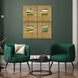 Abstract Collection Hand Painted Wood with Gold Leaf Wall Sculpture