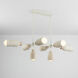 Pompeii 8 Light 49.5 inch Travertine and Oyster Linear Pendant Ceiling Light