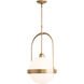 Atlas 1 Light 13.4 inch Natural Iron Pendant Ceiling Light - Open Box
