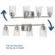 Adley 4 Light 32 inch Brushed Nickel Bath Vanity Wall Light