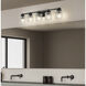 Jacqueline 5 Light 40.25 inch Matte Black Bathroom Vanity Wall Light