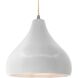 Radiance 1 Light 13.5 inch Brushed Nickel and Bisque Pendant Ceiling Light