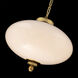 Glossey LED 22 inch Vintage Brass Pendant Ceiling Light