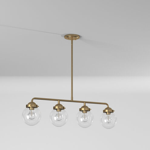 Knoll 4 Light 33 inch Brushed Gold Island Pendant Ceiling Light
