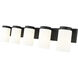 Burk 5 Light 38 inch Matte Black Bath Vanity Light Wall Light