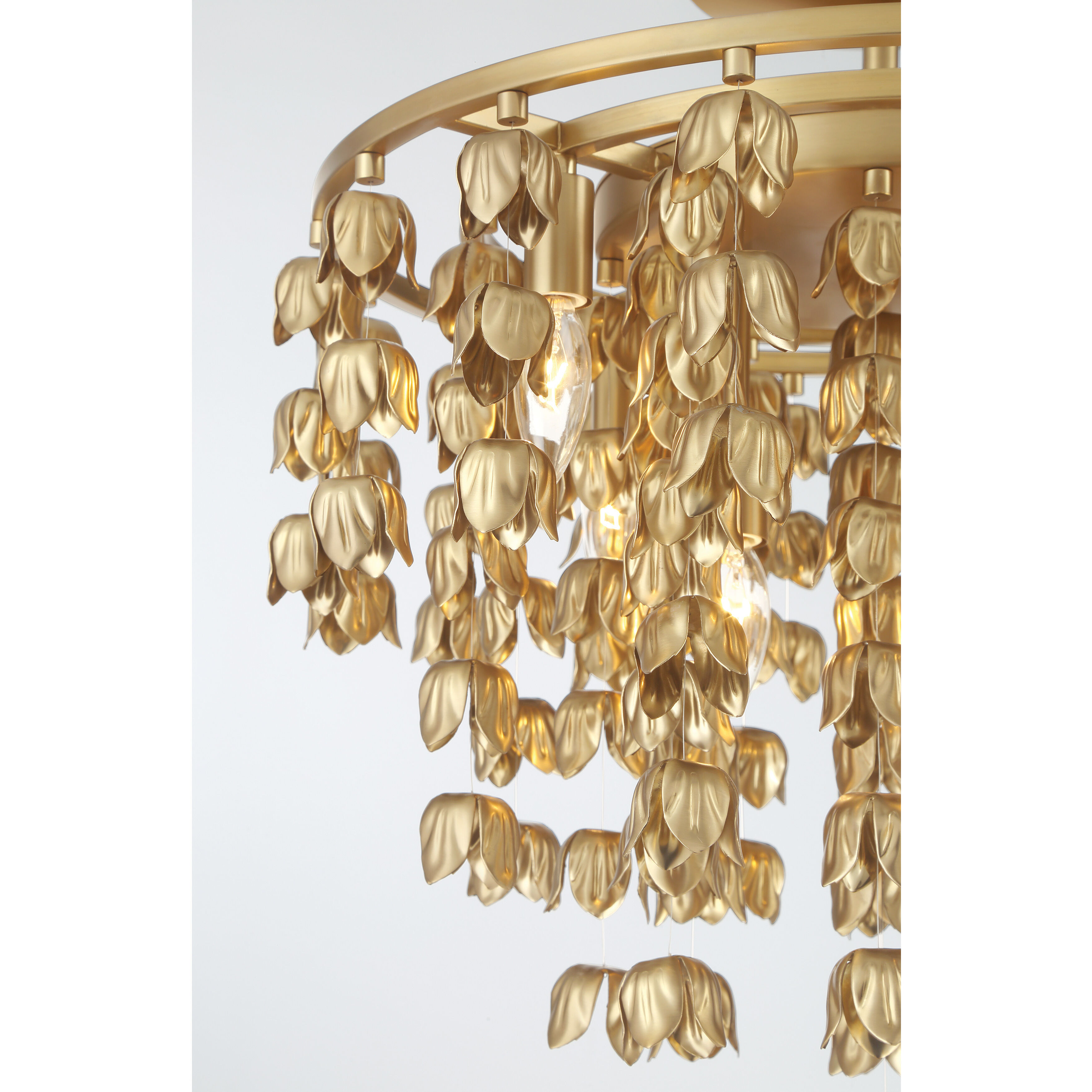 Ashgrove 6 Light 21 inch Legacy Brass Semi Flush Ceiling Light