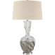 Bartlet Fields 34 inch 150 watt White with Brushed Steel Table Lamp Portable Light