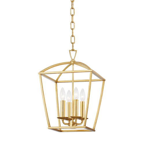 Bryant 4 Light 12 inch Gold Leaf Pendant Ceiling Light