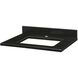 Stone Top 25 X 22 X 0.75 inch Black Vanity Top, Undermount Sink