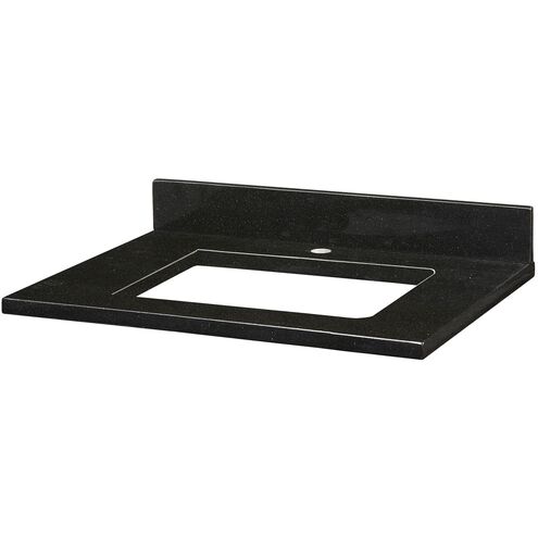 Stone Top 25 X 22 X 0.75 inch Black Vanity Top, Undermount Sink
