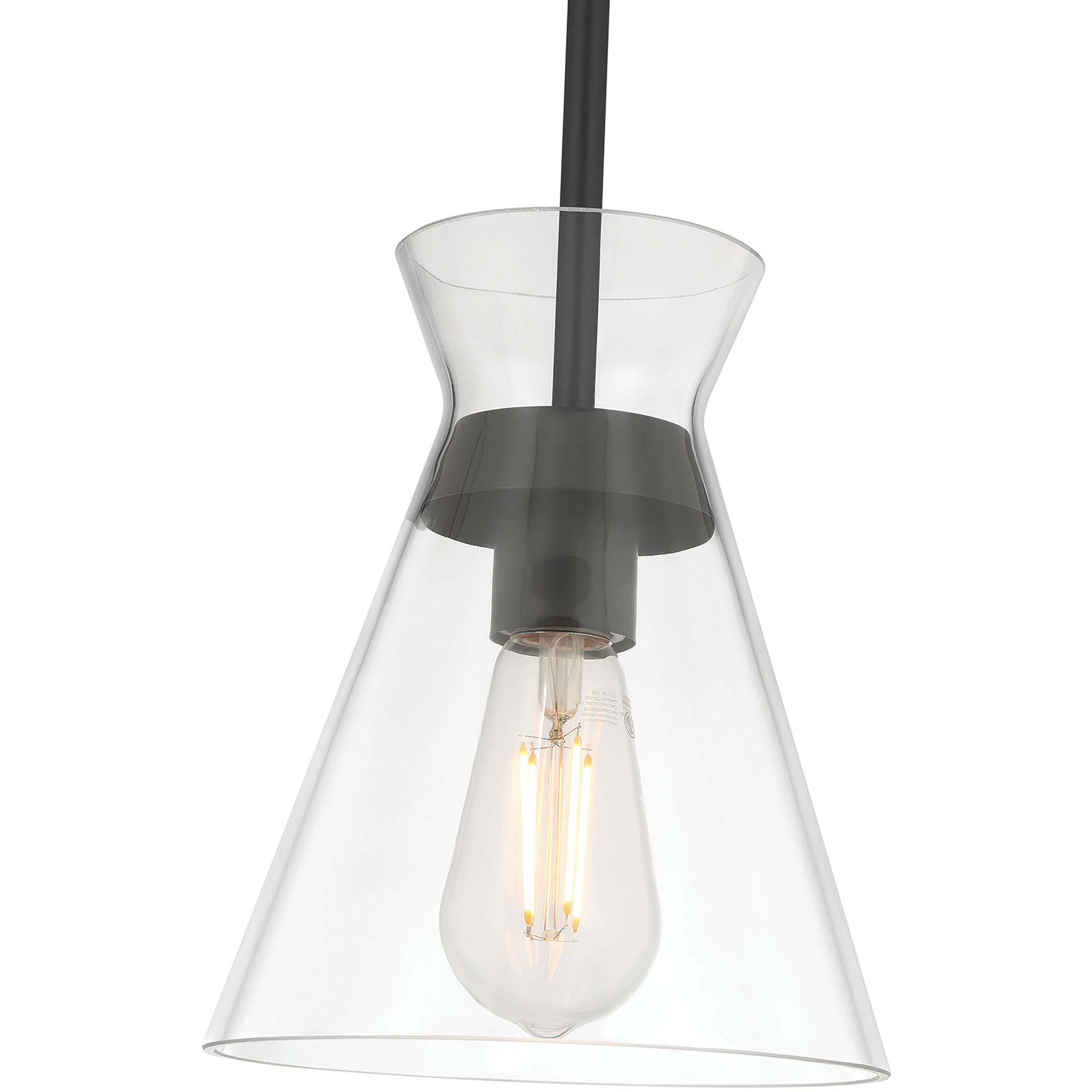 Amarella 1 Light 7 inch Matte Black Mini Pendant Ceiling Light
