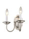 Home Basics 2 Light 10 inch Brushed Nickel Wall Sconce Wall Light