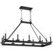Boylston 12 Light 47 inch Matte Black Linear Chandelier Ceiling Light, Lighting One