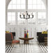 Tirtoff 8 Light 44 inch Satin Black/Sugar White Chandelier Ceiling Light