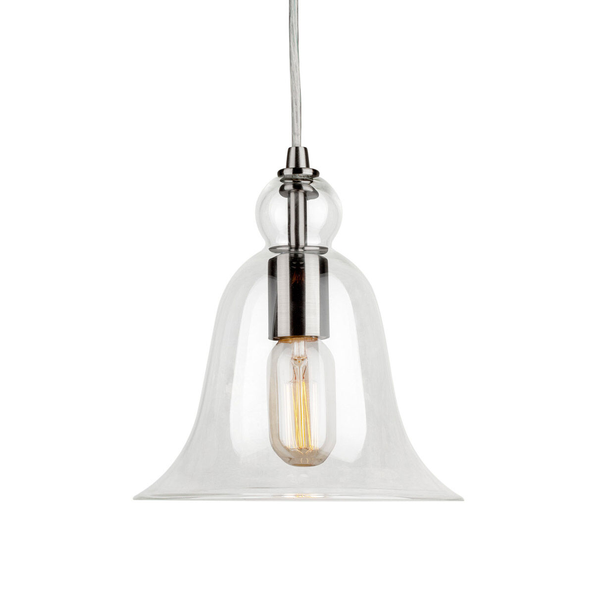 Signature 1 Light 8.25 inch Brushed Nickel Mini Pendant Ceiling Light