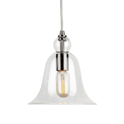 Signature 1 Light 8.25 inch Brushed Nickel Mini Pendant Ceiling Light