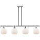 Ballston Athens LED 48 inch Brushed Satin Nickel Island Light Ceiling Light in Matte White Glass, Ballston