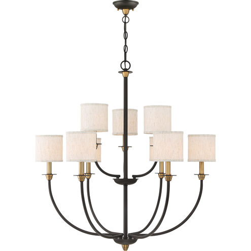 Audley 9 Light 33 inch Old Bronze Chandelier Ceiling Light