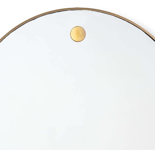Hanging 36 X 36 inch Natural Brass Mirror, Circular