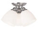 Somerville 3 Light 14 inch Polished Chrome Semi-Flush Mount Ceiling Light