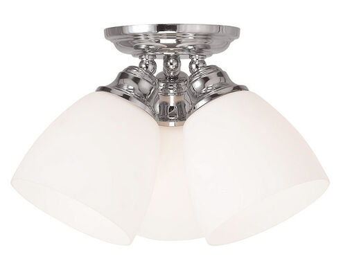 Somerville 3 Light 14 inch Polished Chrome Semi-Flush Mount Ceiling Light
