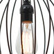 Sultana 1 Light Black Rope Pendant Ceiling Light