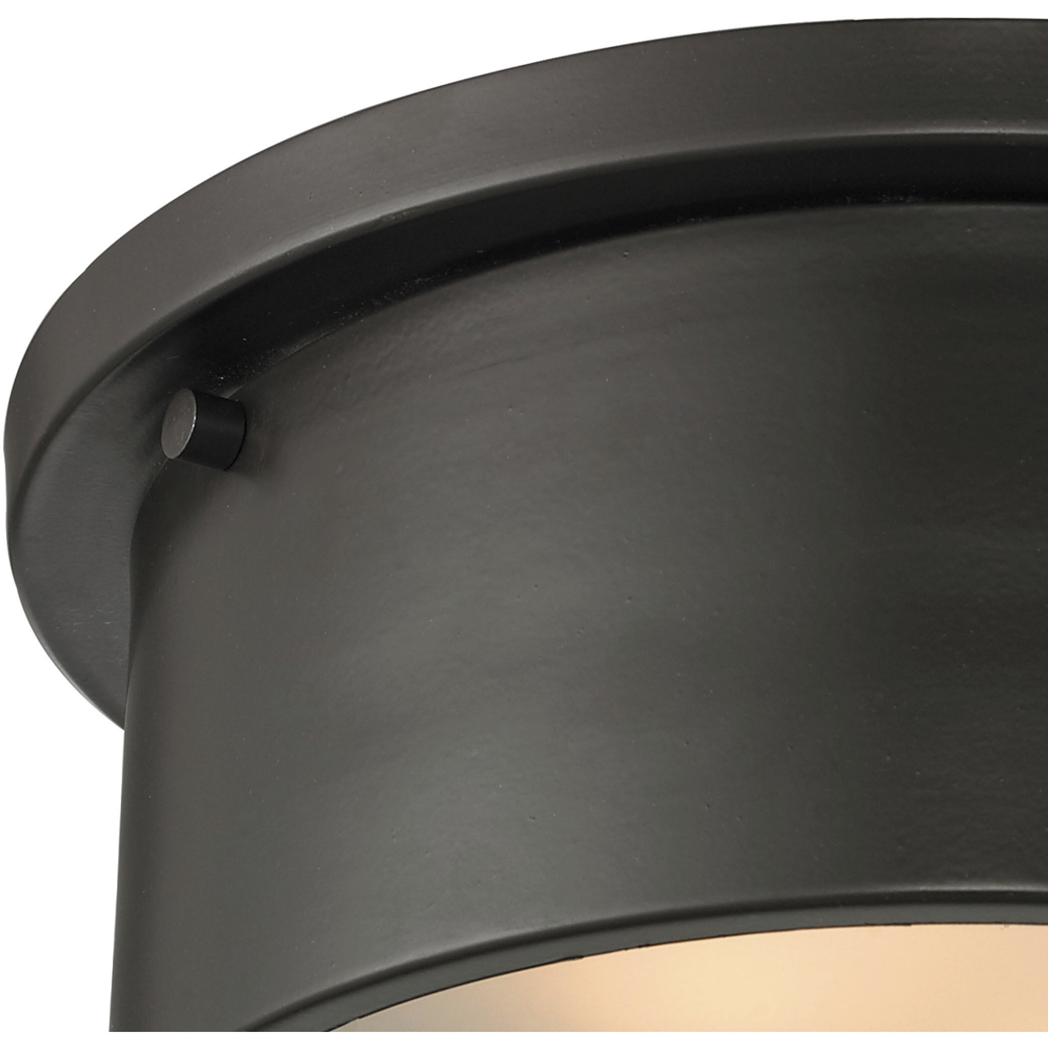 Simpson 2 Light 10 inch Oil Rubbed Bronze Flush Mount Ceiling Light