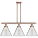 Ballston X-Large Cone LED 36 inch Antique Copper Island Light Ceiling Light in Clear Glass