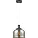 Franklin Restoration Bell 1 Light 8 inch Matte Black Mini Pendant Ceiling Light in Incandescent, Silver Plated Mercury, Franklin Restoration