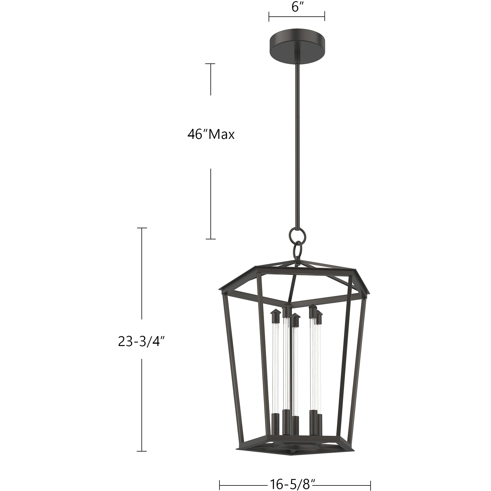 Delphine Pendant Ceiling Light in Urban Bronze
