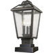 Bayland 3 Light 9.00 inch Post Light & Accessory