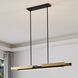 Grazia LED 48 inch Matte Black and Brushed Gold Linear Chandelier Ceiling Light