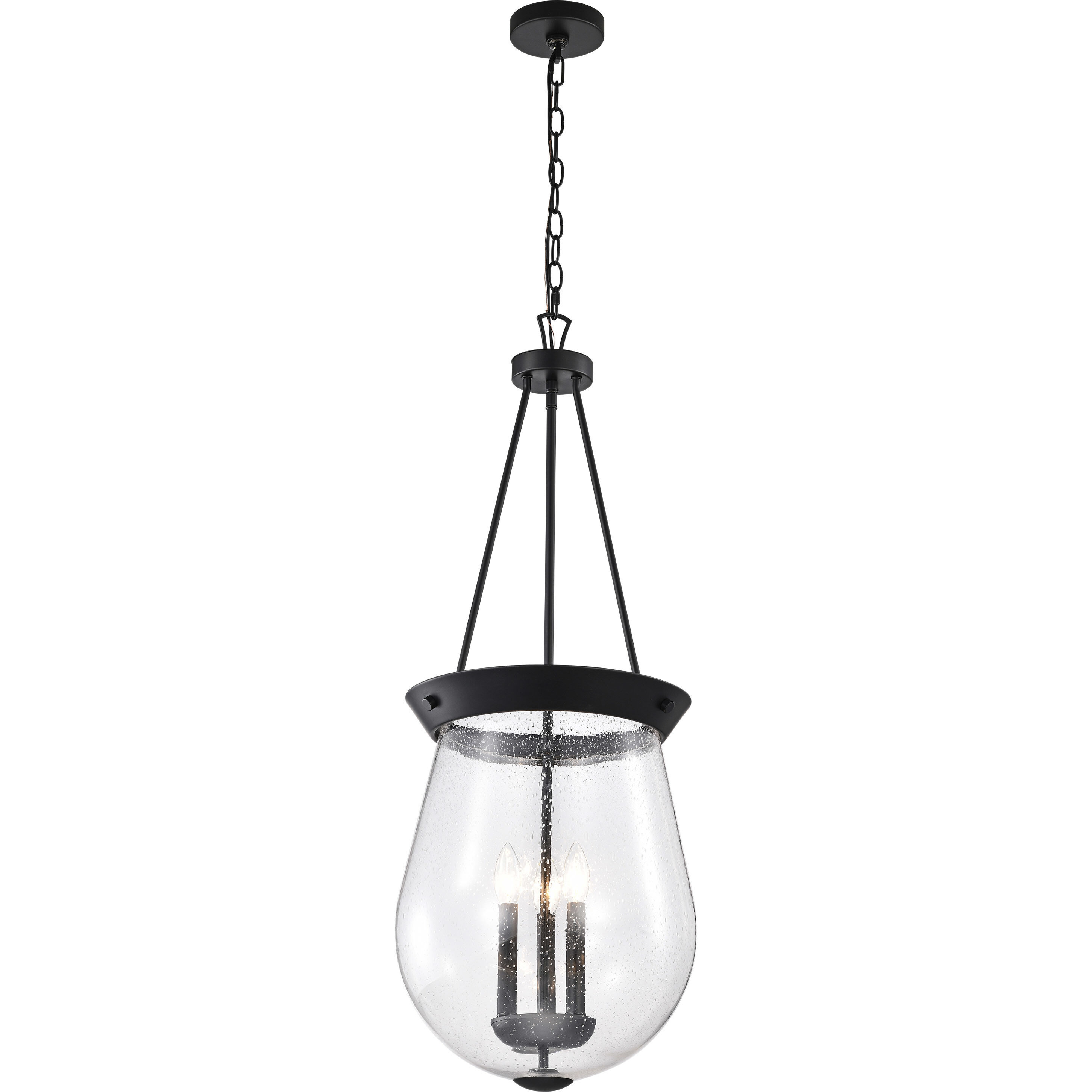 Boliver 3 Light 14.13 inch Matte Black Pendant Ceiling Light