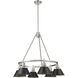 Yep Orwell 29 inch 60.00 watt Pewter Chandelier Ceiling Light in Matte Black