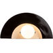 Ambiance Collection 1 Light 12 inch Gloss Black with Matte White Wall Sconce Wall Light