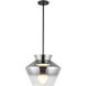 Trinity Pendant Ceiling Light in Smoked Glass