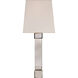 Chapman & Myers Edgar 1 Light 7 inch Crystal with Polished Nickel Sconce Wall Light in Polished Nickel and Crystal, Medium