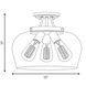 Octave 3 Light 13 inch Warm Brass Semi-Flush Ceiling Light, Essentials
