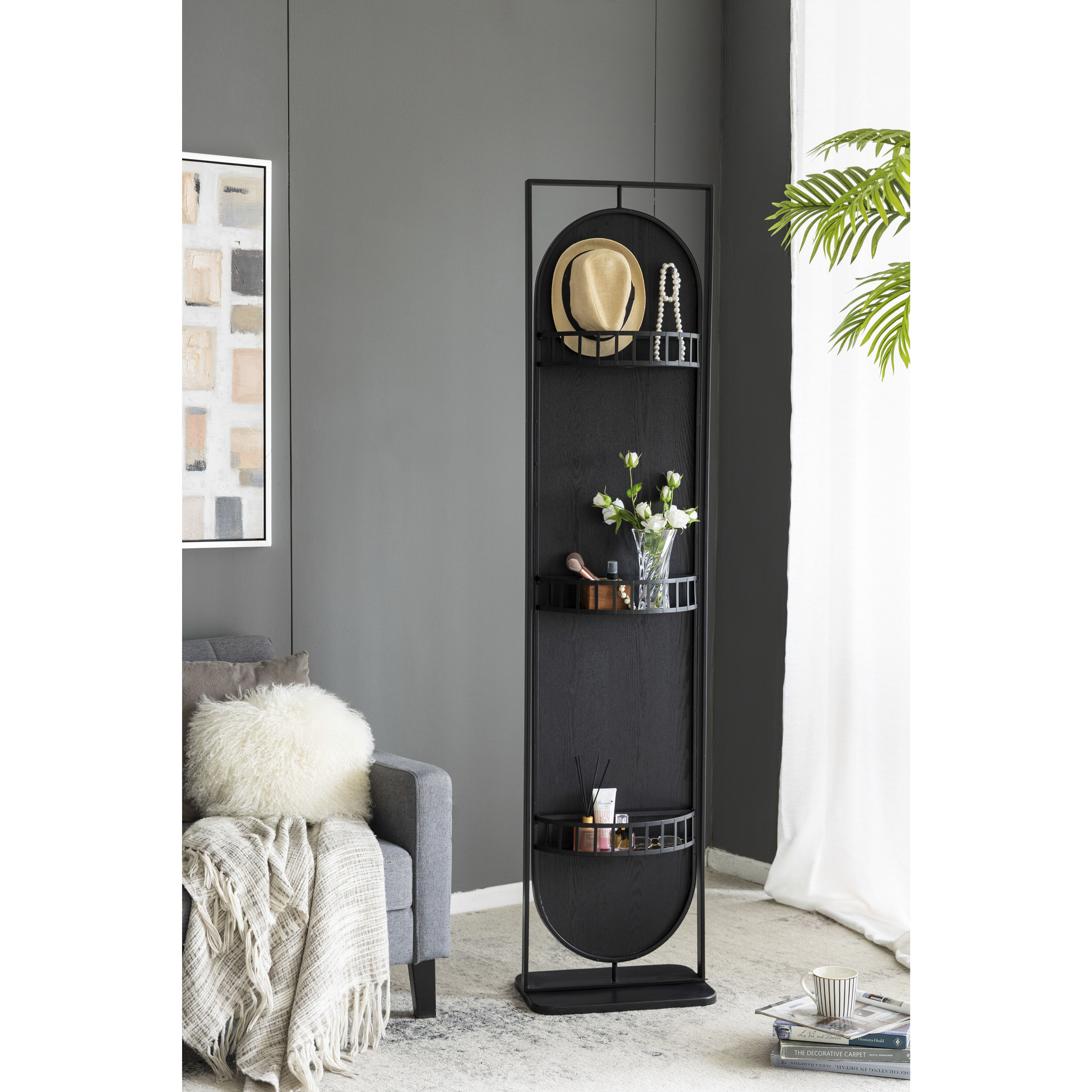 Full 77.8 X 18.1 inch Black Mirror