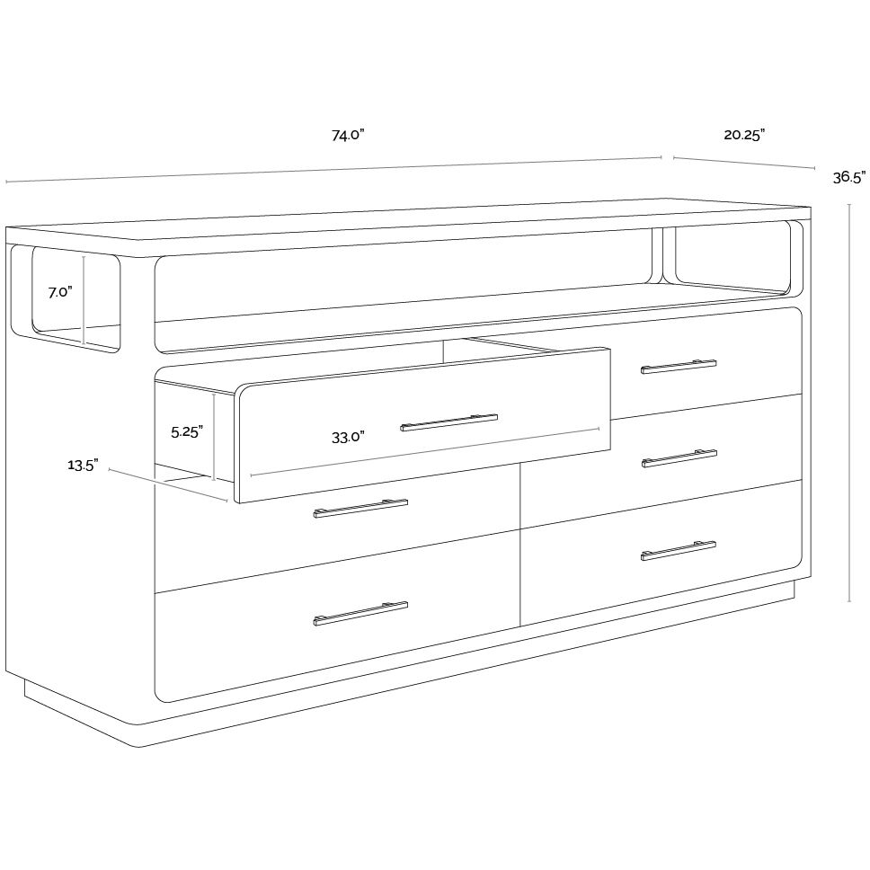 Danette Black Dresser