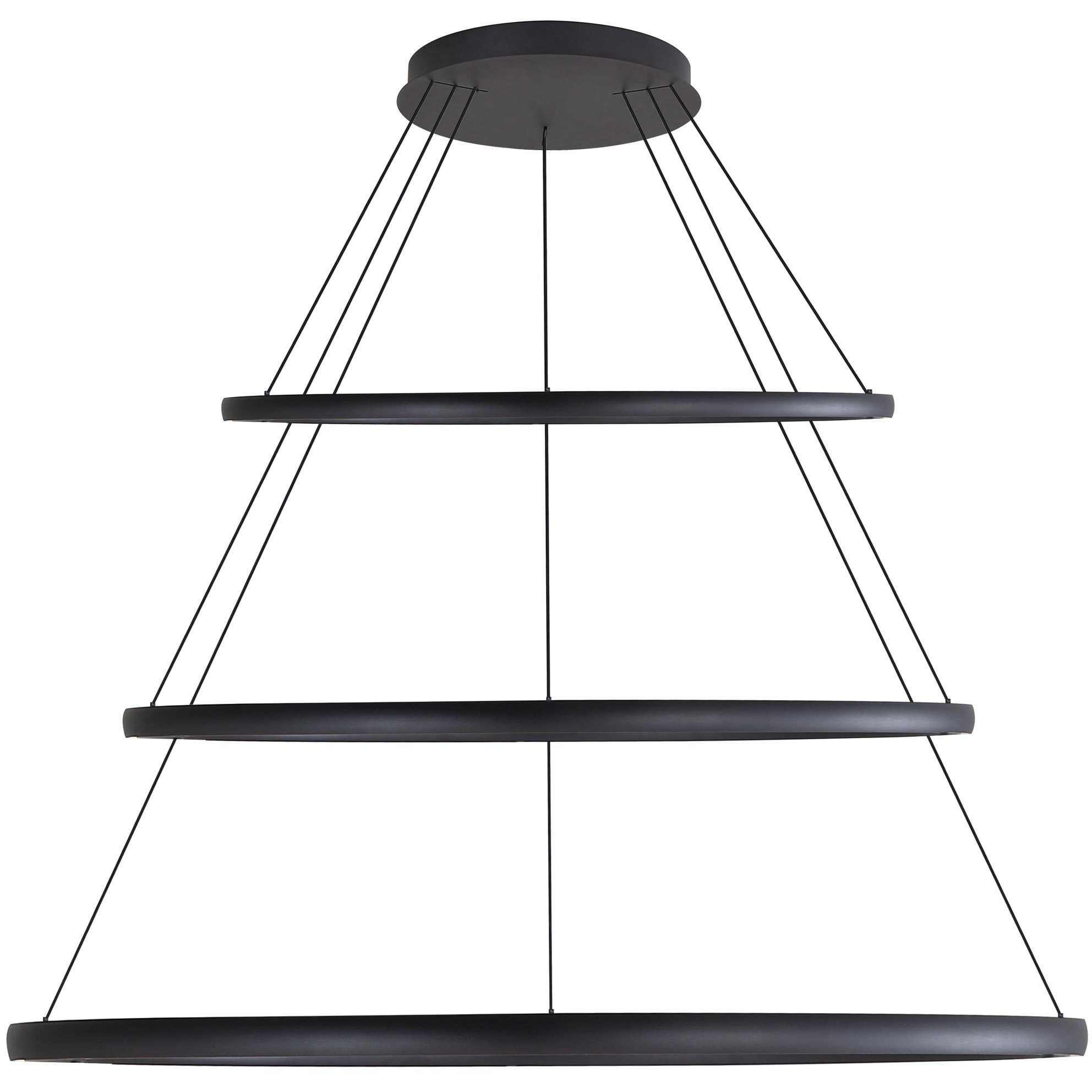 Veritas 70.88 inch 120.00 watt Sand Black Chandelier Ceiling Light, 3 Tier