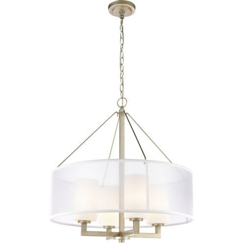 Diffusion 4 Light 24 inch Aged Silver Chandelier Ceiling Light