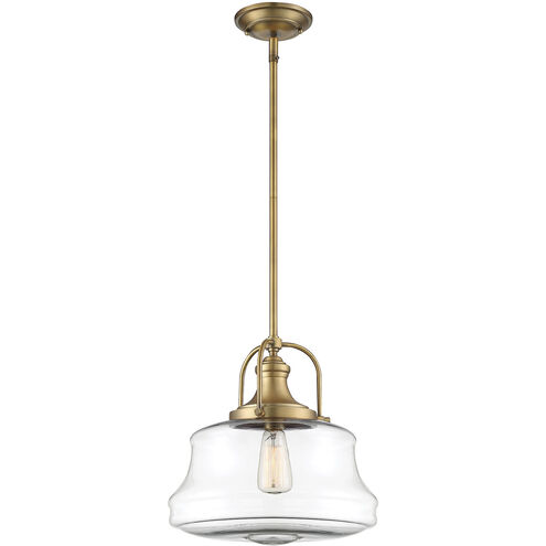 Garvey 1 Light 14 inch Warm Brass Pendant Ceiling Light, Essentials