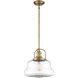 Garvey 1 Light 14 inch Warm Brass Pendant Ceiling Light, Essentials