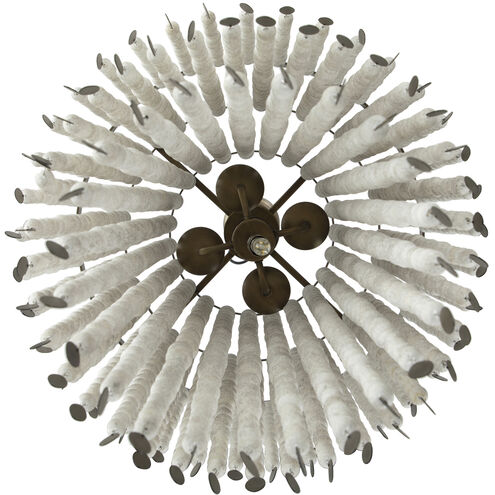 Dolores 4 Light 25.75 inch Antique Grey / Brushed Brass Chandelier Ceiling Light