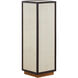 Evie 42 X 14 inch Ivory/Dark Walnut/Brass Pedestal